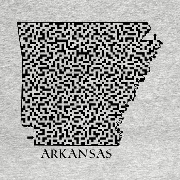 Arkansas State Outline Maze & Labyrinth by gorff